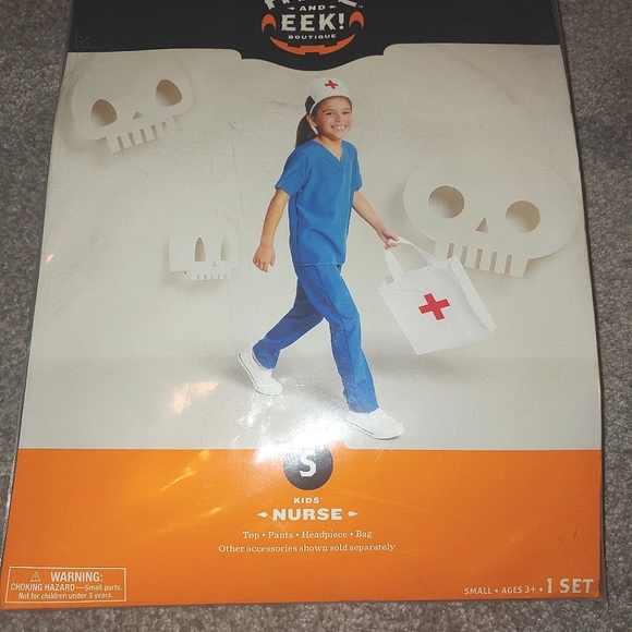SMALL Hyde And Eek Medical Nurse Scrubs Uniform Halloween Child Costume - Picture 6 of 10